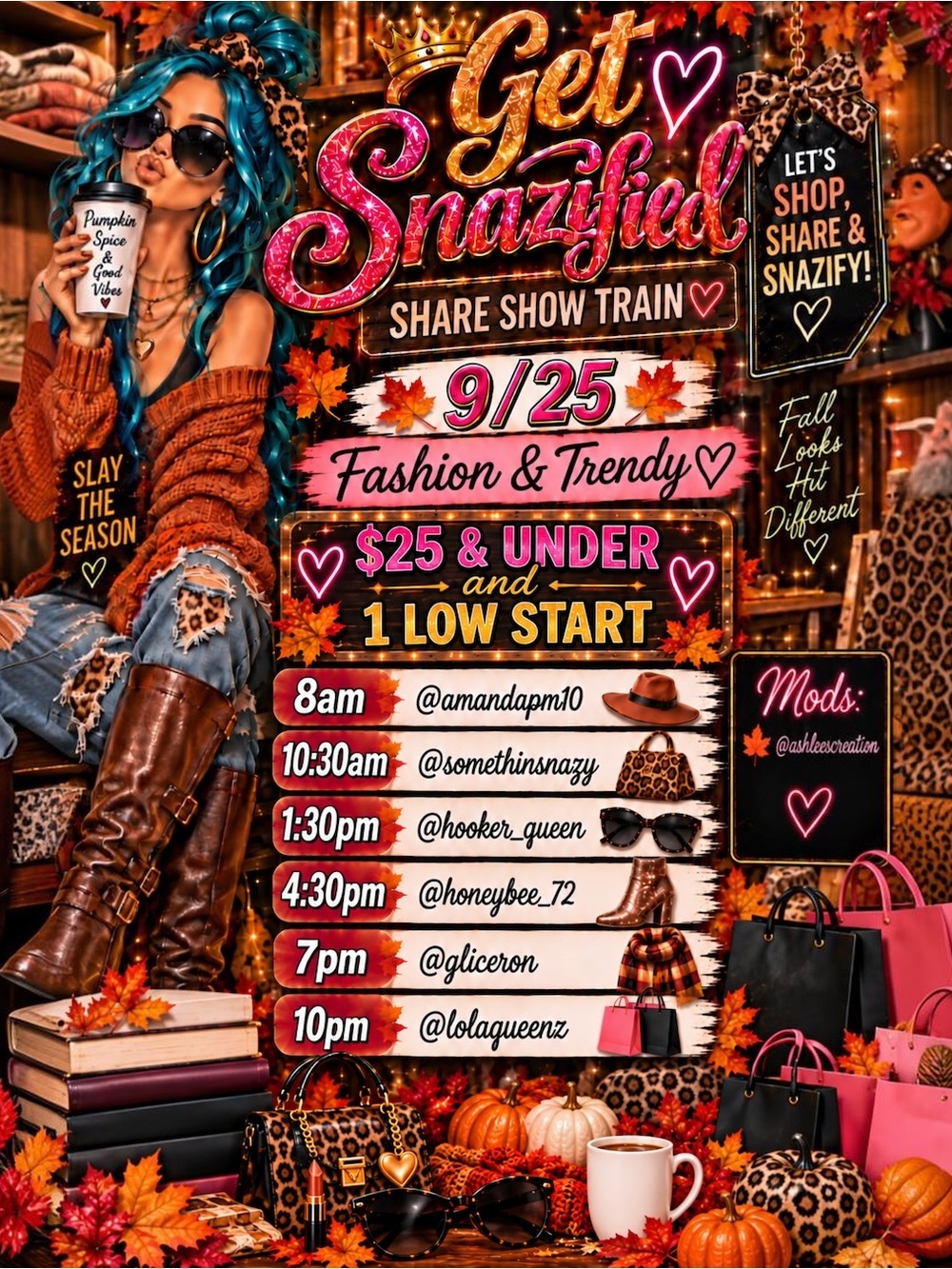 9/11 Get Snazified!! Fashion & Trendy Friday Share Show Train